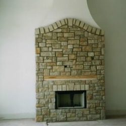 Culture Stone Fireplace