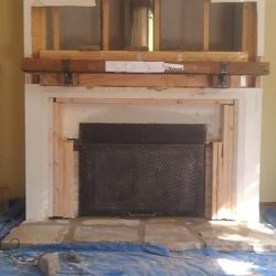 Living Room Fireplace Before work