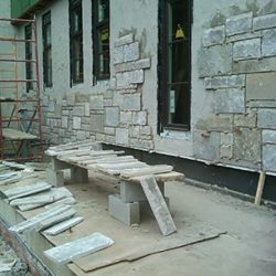 Installing Natural Tin Cut Stone